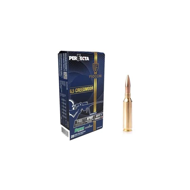 FIOCCHI CARTUCCE PERFECTA CAL. 6,5 CREED140grs HPBT MATCHKING *Conf. da 20pz*