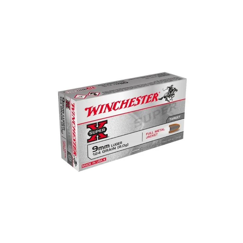 WINCHESTER CARTUCCE CAL. 9 LUGER 9x19 FMJ 124grs *Conf. da 50pz*