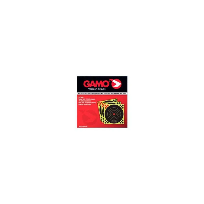 GAMO BERSAGLI/CENTRI ADESIVI REATTIVI VERDI 8" *Conf. da 25pz*
