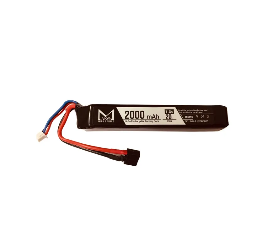 MAKO BATTERIA LIPO 7.4V 2000MAH 20C - CONNETTORE T-PLUG (MO-7.4X2000ST)