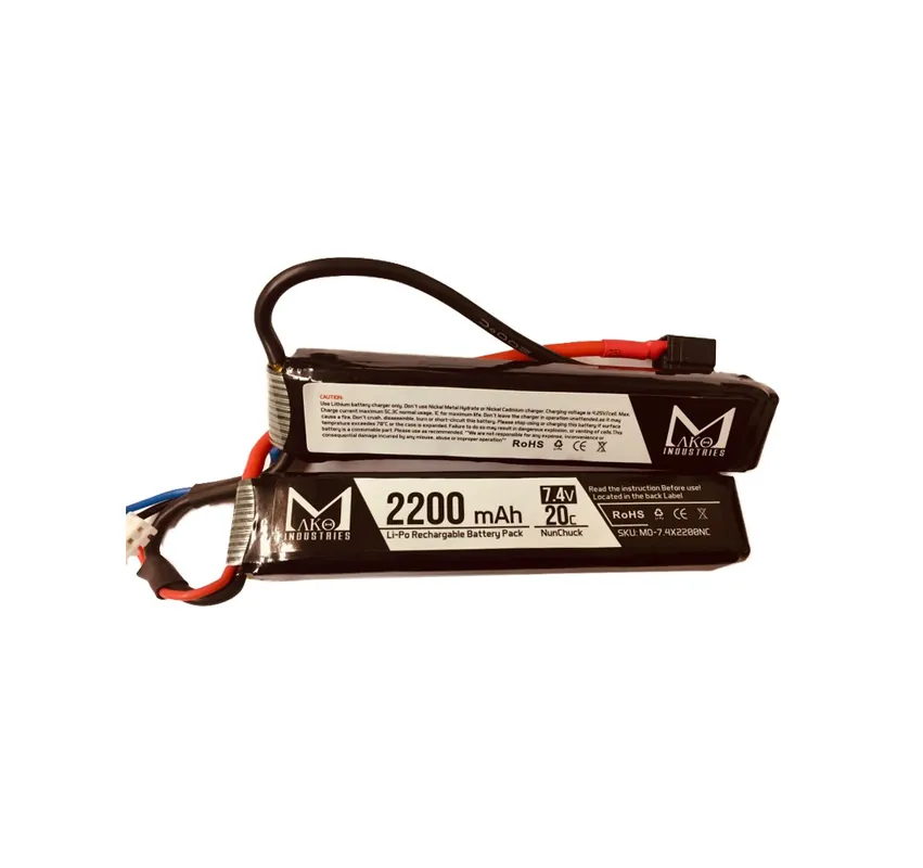 MAKO BATTERIA LIPO 7.4V 2200MAH 20C DUAL - CONNETTORE T-PLUG (MO-7.4X2200NC)
