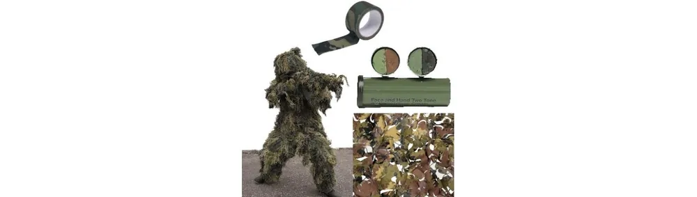 Ghillie, mimetismi, reti, trucchi