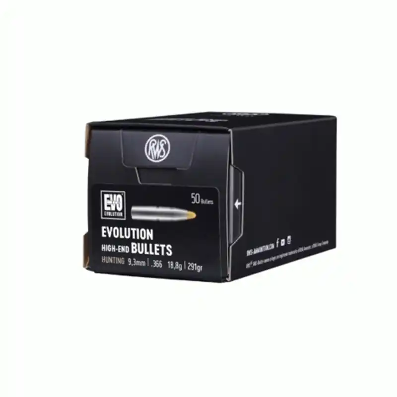 RWS - PALLE - EVOLUTION 9,3mm / .366 - 18,8g / 291gr (50PZ)