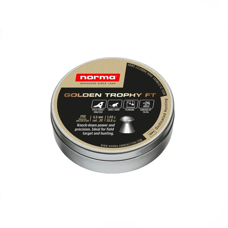NORMA - GOLDEN TROPHY FT Cal. 5,5mm / .22 - 1,03g / 15,9gr (250pz)
