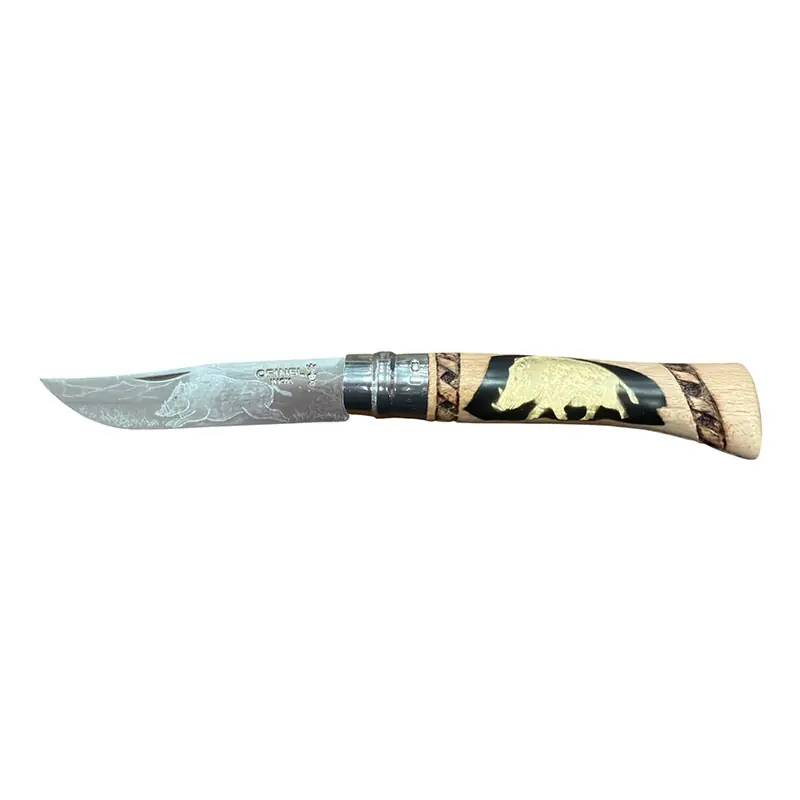 COLTELLO - OPINEL - N.10 INOX REALIZZATO A MANO CINGHIALE