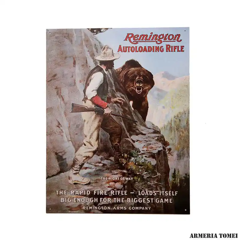 PLACCA IN METALLO REMINGTON FUC. AUTO.
