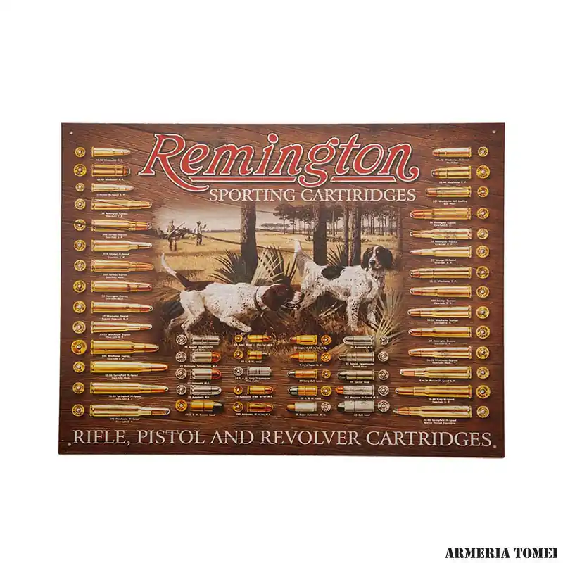 PLACCA IN METALLO REMINGTON CARTUCCE