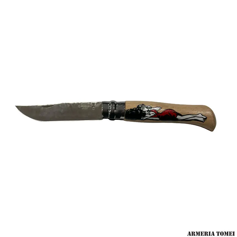 COLTELLO - OPINEL - N.9 INOX LUPIN e FUJIKO DIPINTO A MANO