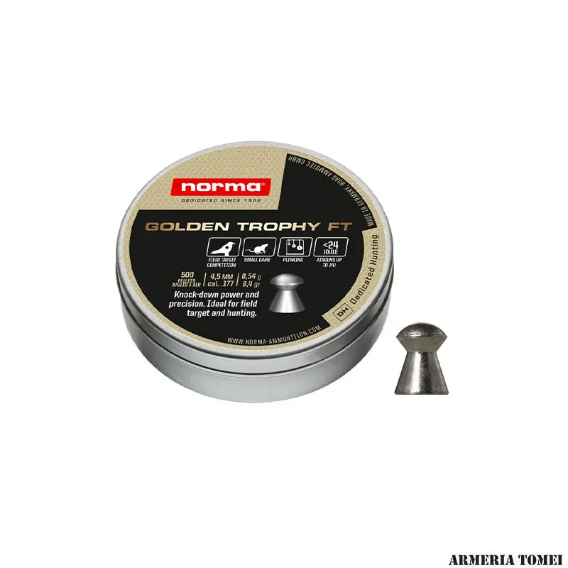 NORMA - GOLDEN TROPHY FT 4,5MM (.177) 0,54g 8,4gr <24JOULE (500 PZ)