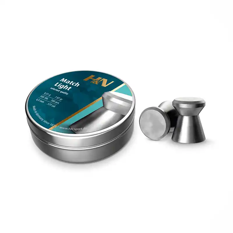 PALLINI ARIA COMPRESSA - H&N MATCH LIGHT 4,5mm / .177 cal. 0,51g 7.87gr (500pz)