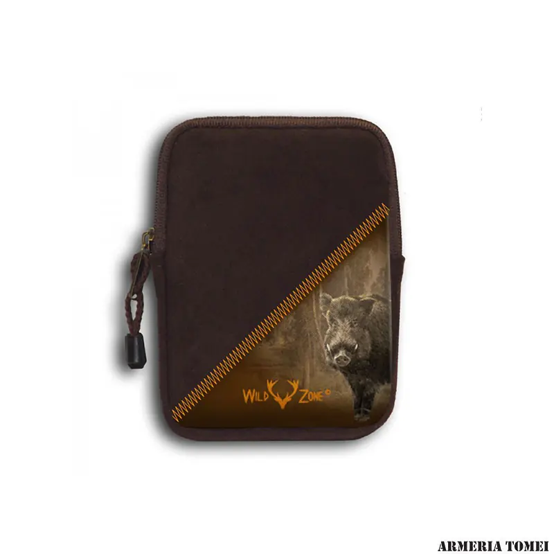 WILD ZONE - PORTA CARTUCCE DA 10 CELLE CON ZIP (CINGHIALE) FLUO