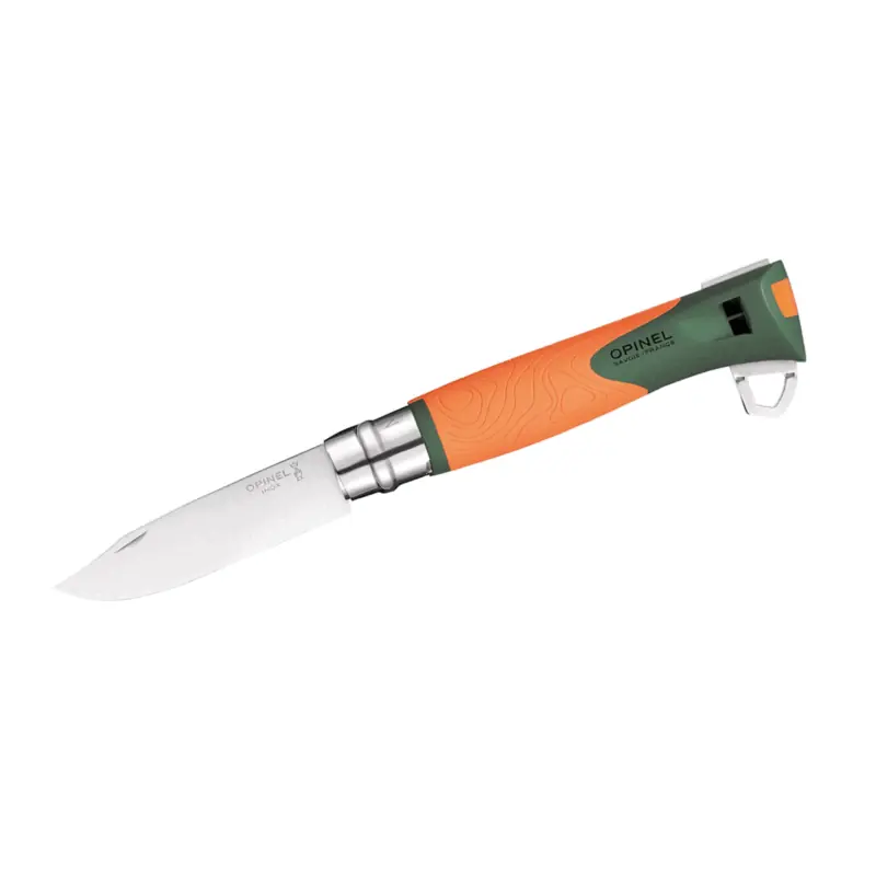 COLTELLO - OPINEL - EXPLORE N°12 INOX C/RIMUOVI ZECCHE "ORANGE "