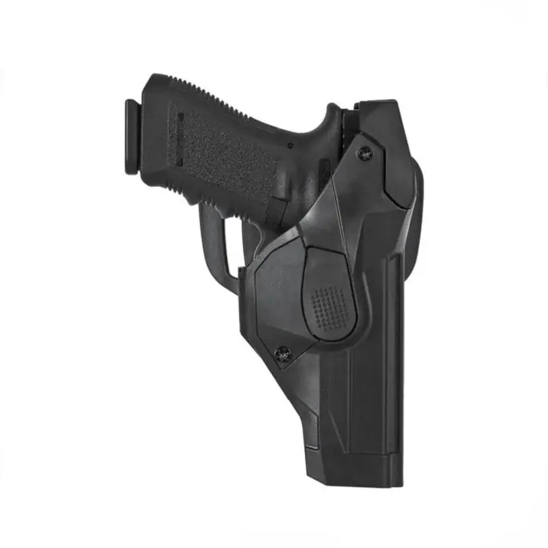 VEGA HOLSTER - FONDINA IN POLIMERO STAMPATO AD INIEZIONE SICURA SUPERIORE ED INFERIORE VITE DI RITENZIONE E CLIP PER GLOCK 17/22/31/37