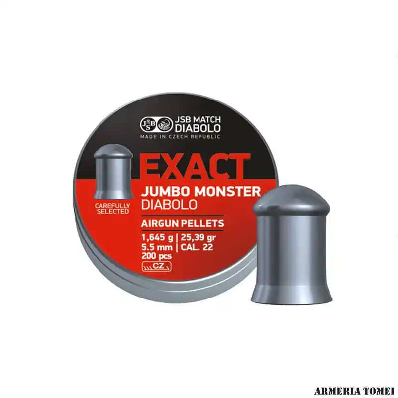 JSB MATCH - EXACT JUMBO MONSTER DIABLO 1,645g 25,39gr 5.5mm CAL .22 200pz M 46/08