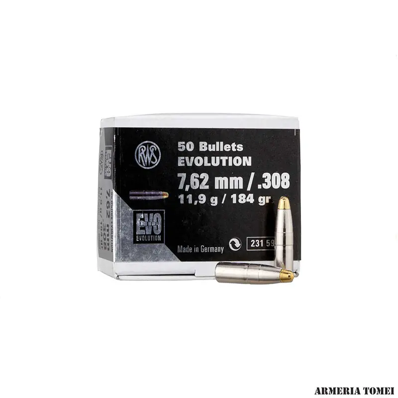 RWS - PALLE - EVOLUTION 7,62MM / .308 - 11,9G / 184GR QTY 50