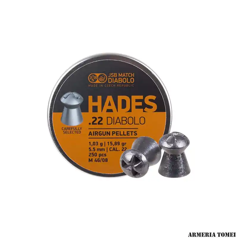 JSB MATCH - HADES .22 DIABLO 1,030g / 15,89gr 5,5 mm CAL .22 (250 PZ)
