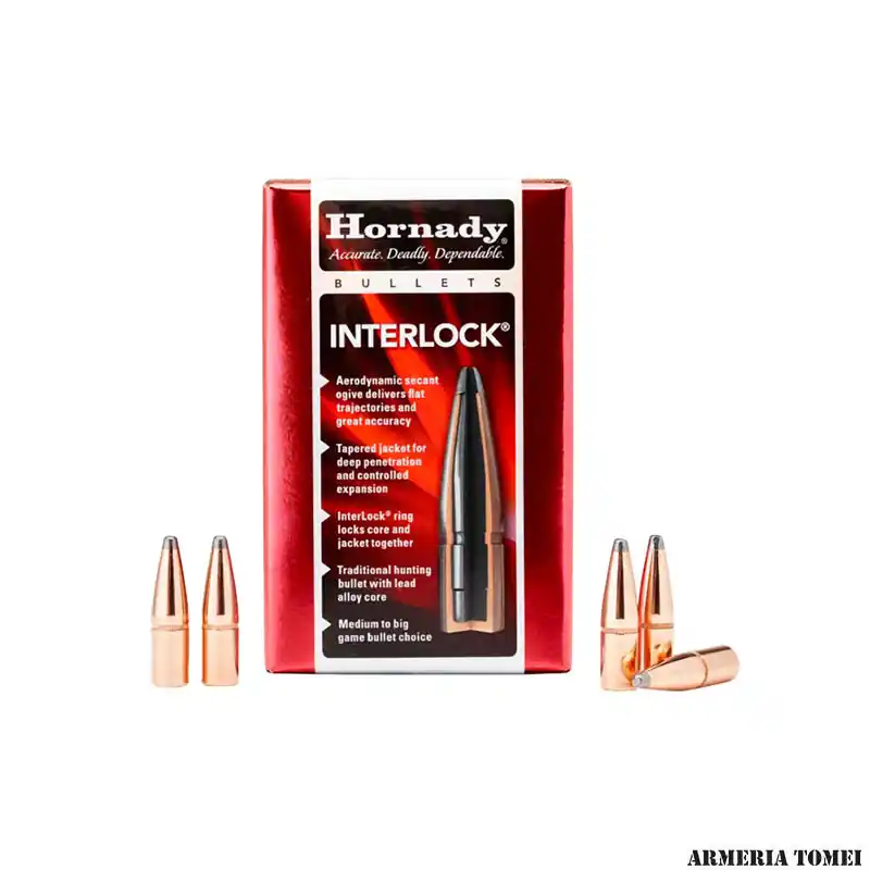 PALLE DA RICARICA - HORNADY - 30 CAL (.308 ") 165GR BTSP INTERLOCK (100 PZ)