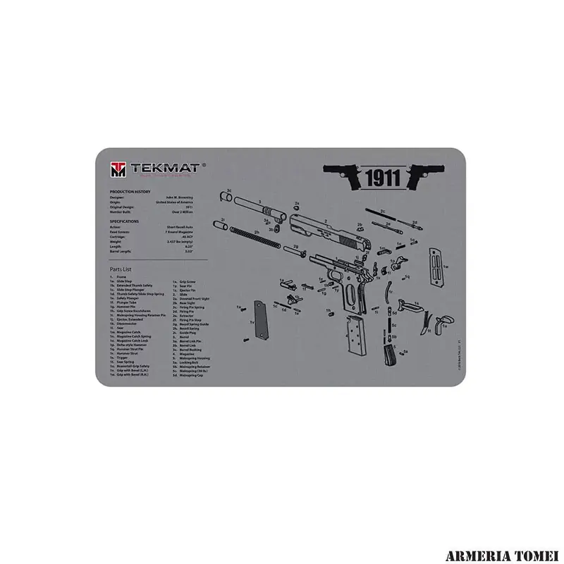 TEKMAT - 1911 GREY GUN CLEANING MAT 28x43cm