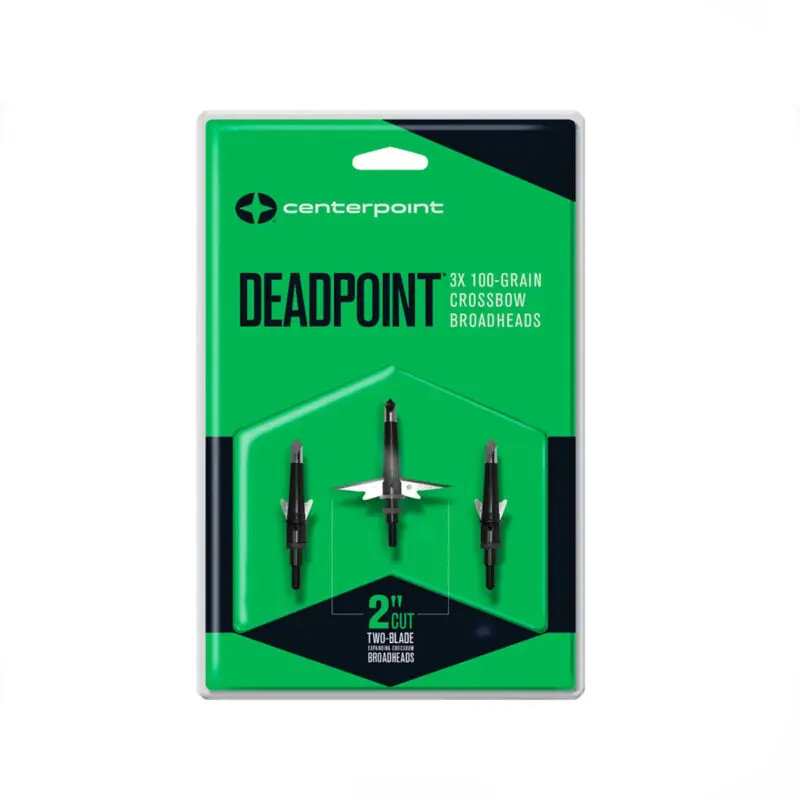 CENTERPOINT - DEADPOINT 3X 100GR CROSSBOW BROADHEADS 2 " CUT TWO BLADE