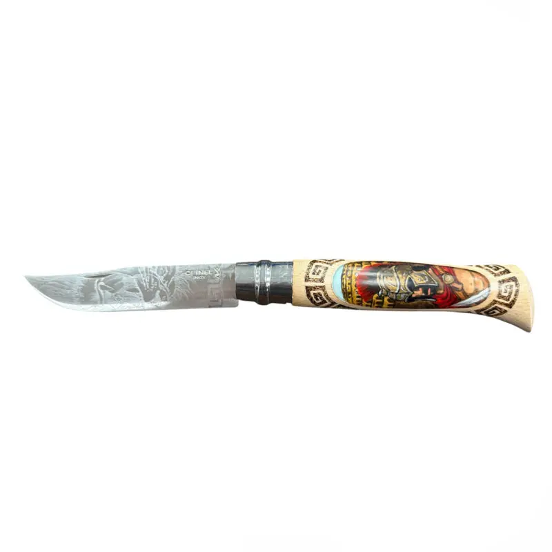 COLTELLO - OPINEL - N.12 INOX REALIZZATO A MANO CON GLADIATORE