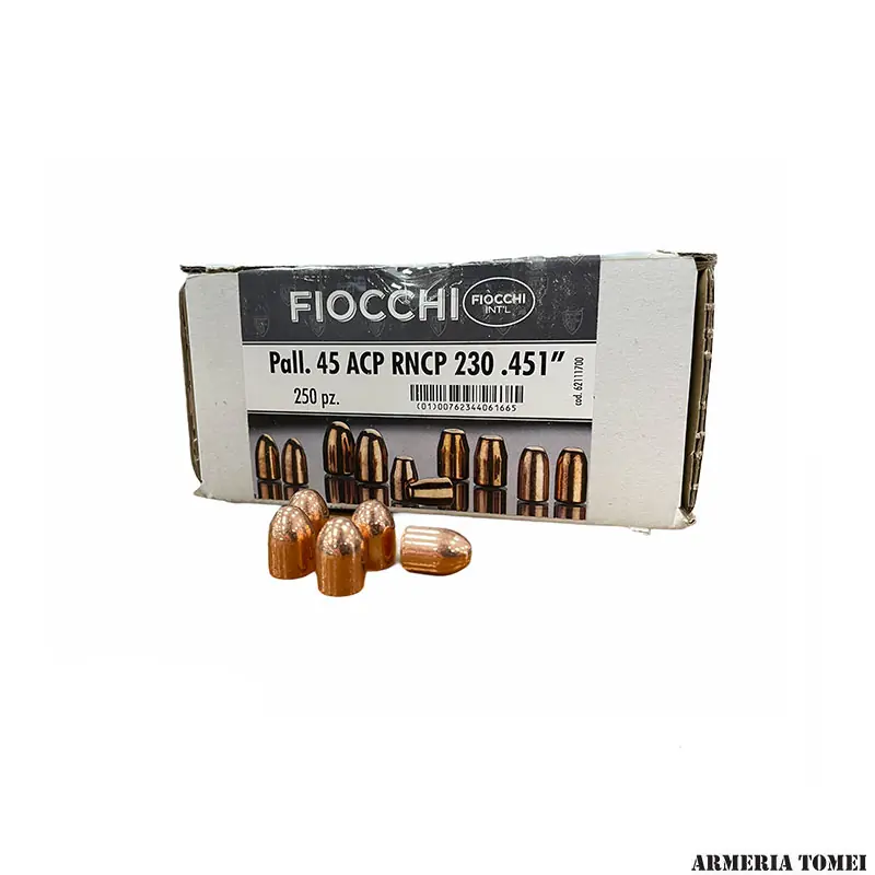 FIOCCHI - PALLE .45 ACP RNCP 230 .451 " CONF. 250 PZ.