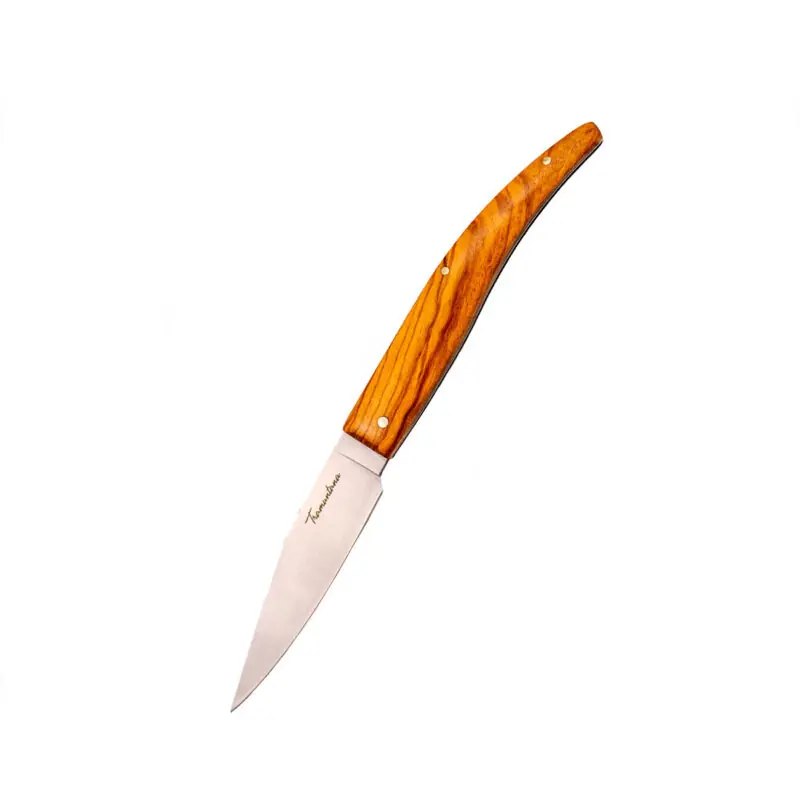 COLTELLO - TRAMUNTANA KNIFE - RUSTICO MANICO IN LEGNO DI ULIVO