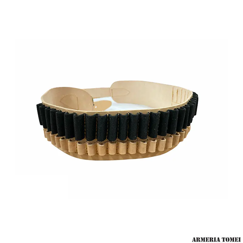 CBC PRODUCTION - CARTUCCERA PELLE NATURALE CARABINA 30 CELLE