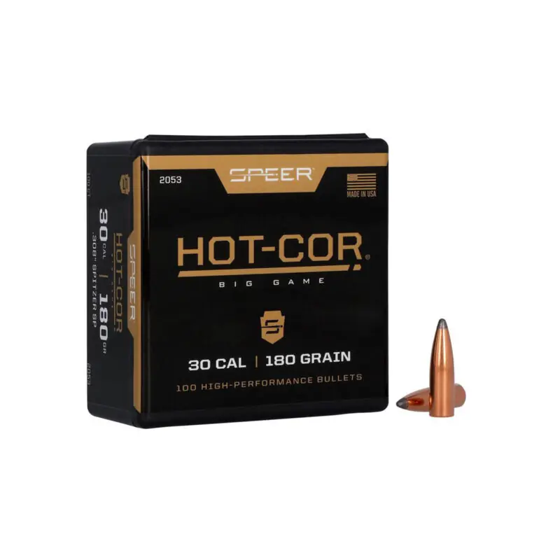 PALLE - SPEER - HOT-COR 30 CAL 180GR .308 " SPITZER SP 100 PZ