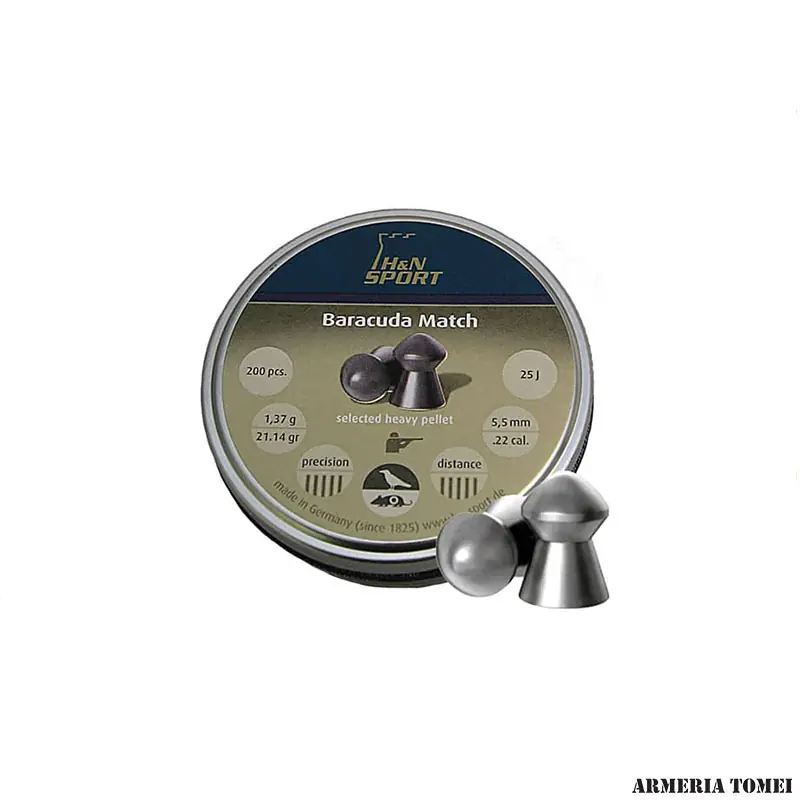H & N - BARACUDA MATCH 5,5MM/.22 CAL 21.14GR CONF. 200 PZ.