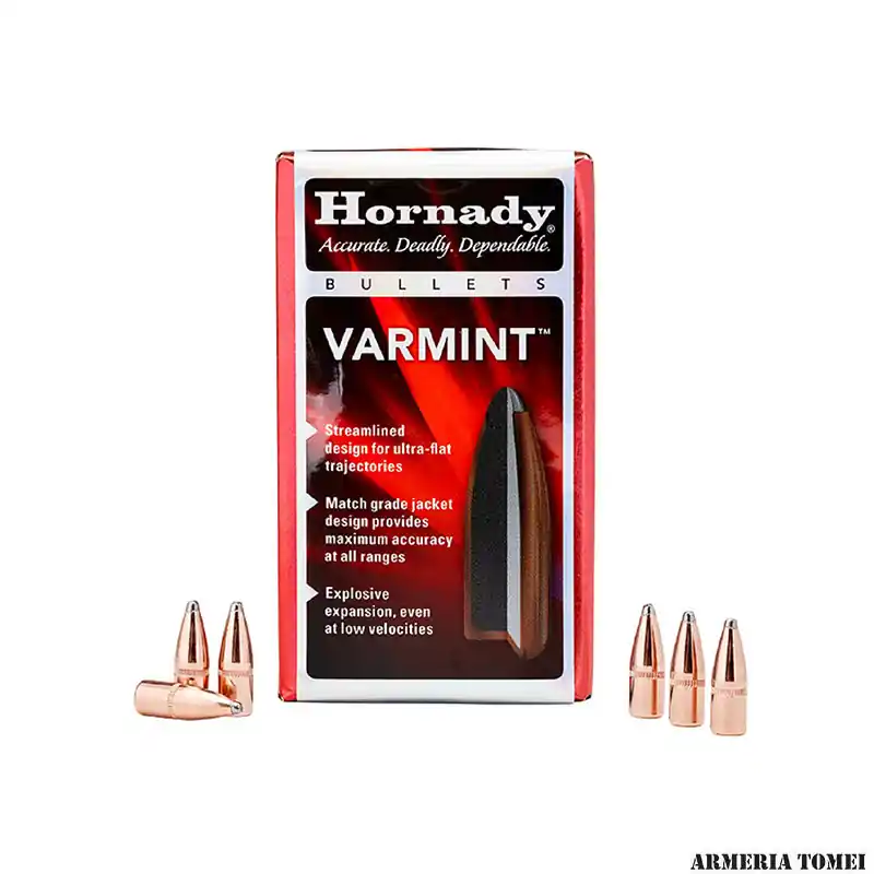 PALLE DA RICARICA - HORNADY - 22 Cal .224 60 gr SP VARMINT (100 PZ)