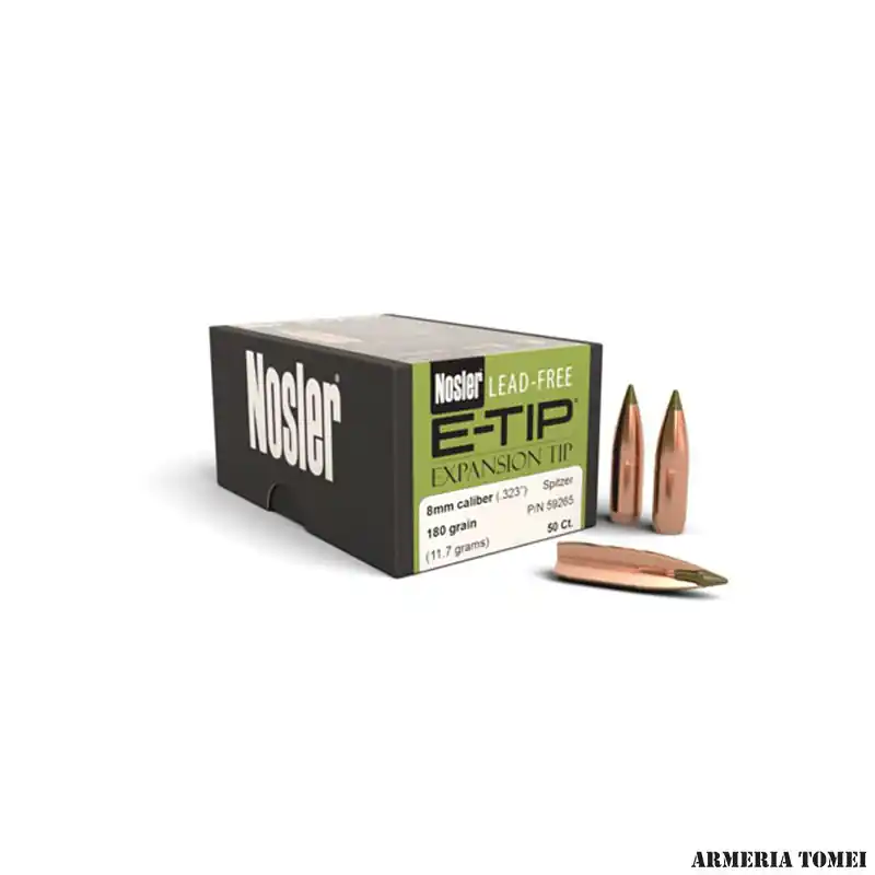 NOSLER - LOAD-FREE E-TIP 8mm caliber (.323 ") Spitzeer 180gr (11.7 grams) (50pz)