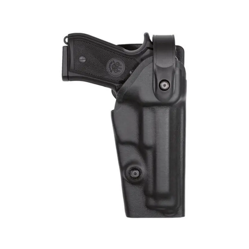 VEGA HOLSTER - FONDINA IN POLIMERO RIVESTITA ESTERNAMENTE IN PELLE PER USO PROFESSIONALE CON SISTEMA DI SICUREZZA SUPERIORE PER COLT 1911, SPRINGFIELD 1911