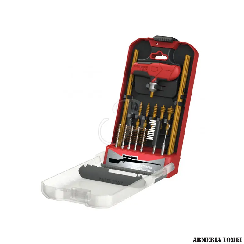 BIRCHWOOD - KIT PULIZIA 21PZ ARMA LUNGA Cal .22, .27/.28, .243, .30/.308, 6,5mm/.264