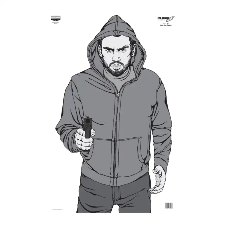 BIRCHWOOD - SAGOMA BERSAGLIO EZE-SCORER™ 23 "x35 " BAD GUY IPSC Overlay Target