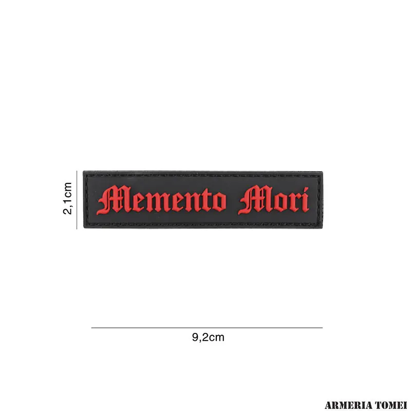 PATCH - 3D PVC MEMENTO MORI RED/BLACK 6132