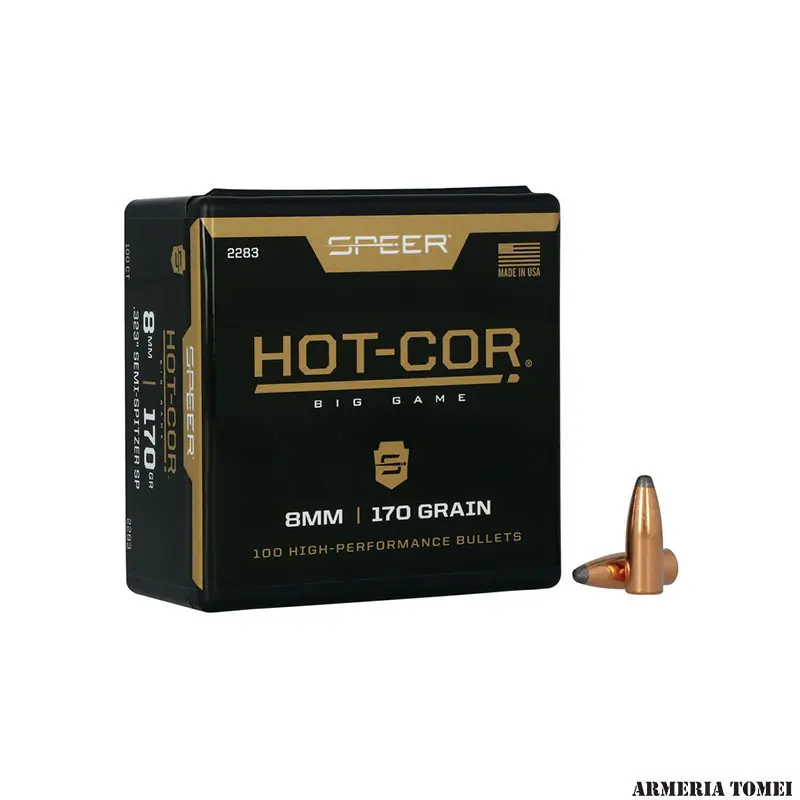 PALLE DA RICARICA - SPEER - HOT-COR 8MM 170GR .323 " SEMI-SPITZER SP (100PZ) -2283