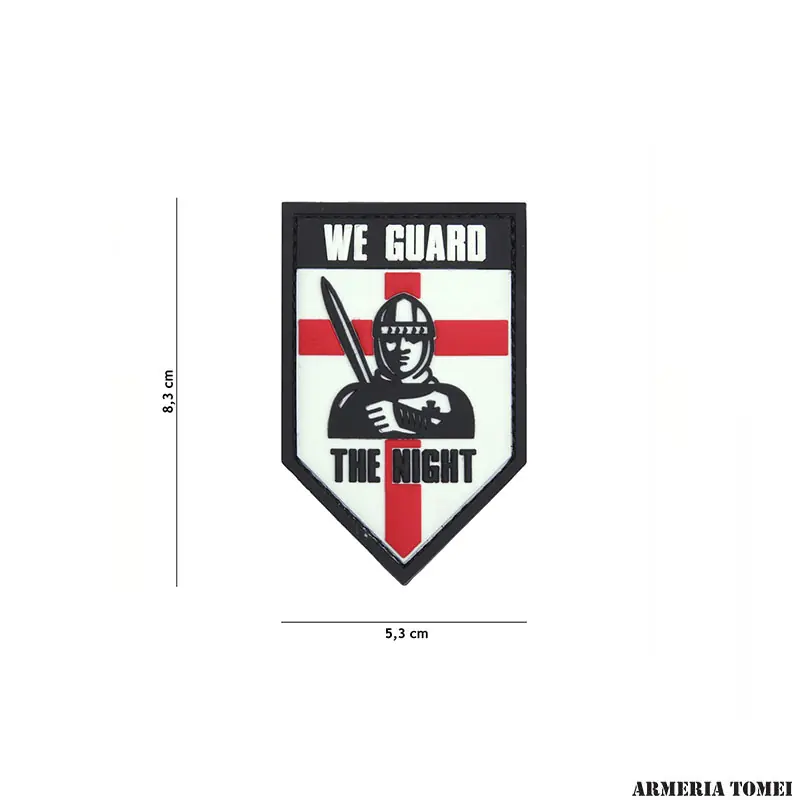 PATCH - 3D PVC WE GUARD THE NIGHT WHITE 9052