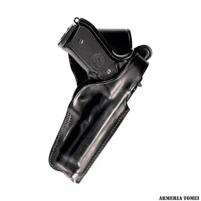 VEGA HOLSTER - FONDINA IN CUOIO DA CINTURA SGANCIO RAPIDO PER LARE AUTO, BERETTA 92/98FS, TAURUS PT92, CZ 75