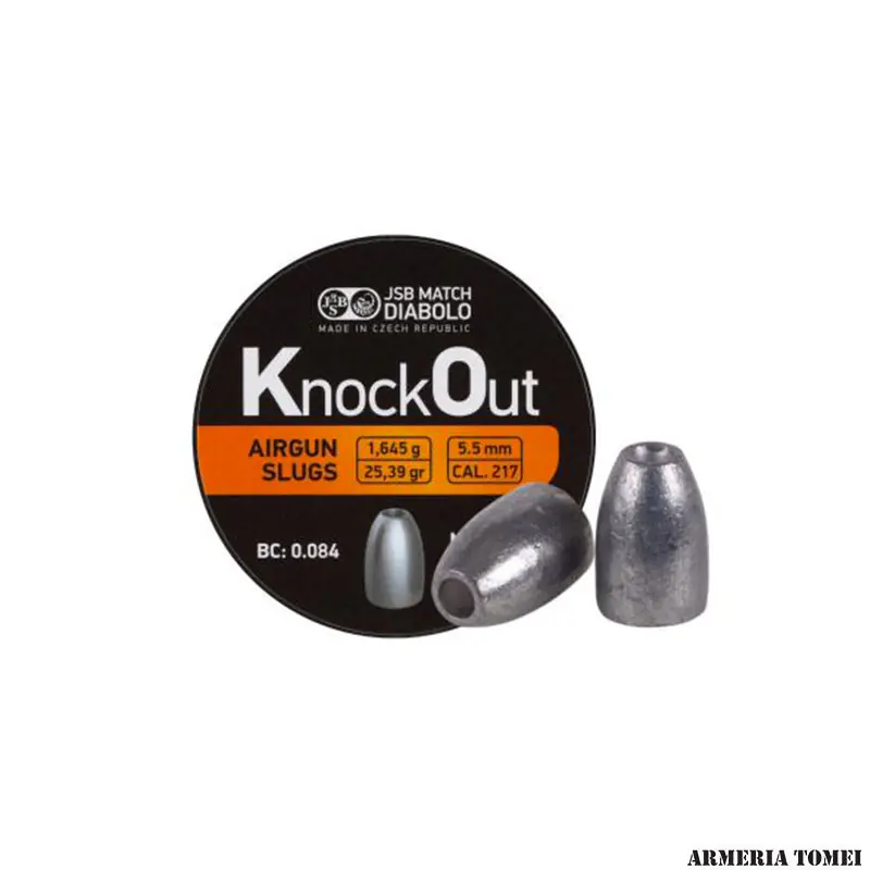 JSB MATCH - KNOCKOUT 1,645g / 25,39gr CAL 5,5 mm (200 PZ)