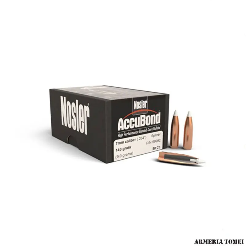 PALLE - NOSLER - ACCUBOND 7mm caliber (.284 ") Spitzer 140 grain (9.0 grams) (50pz)