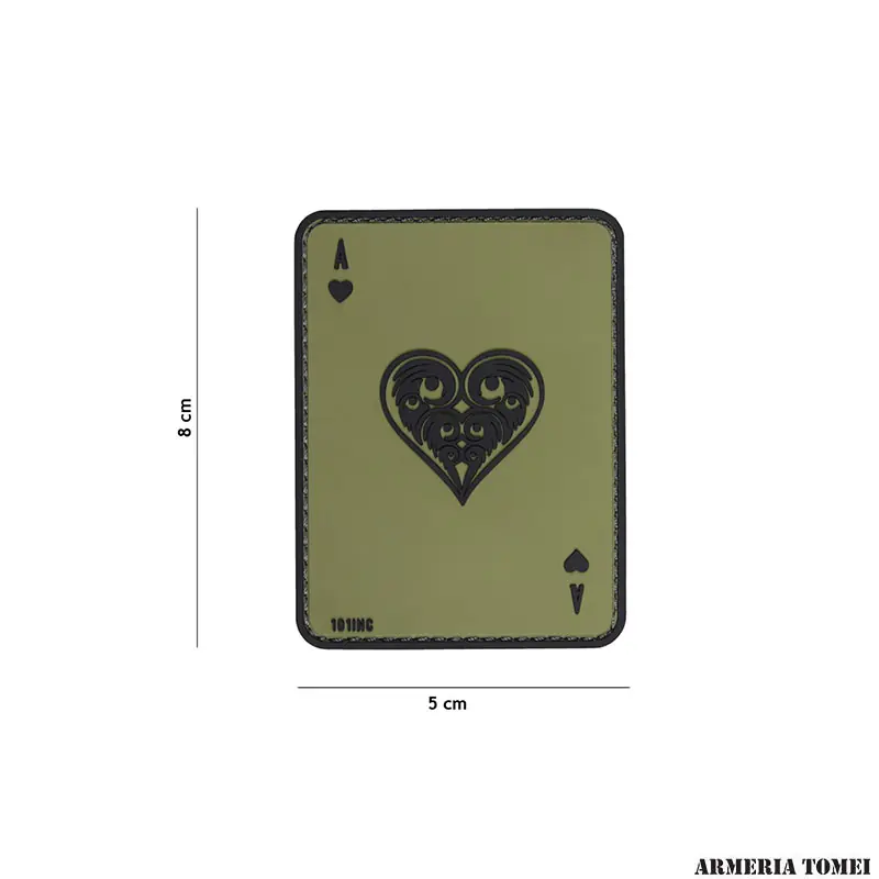 PATCH - 3D PVC ASSO DI PICCHE VERDE 19015