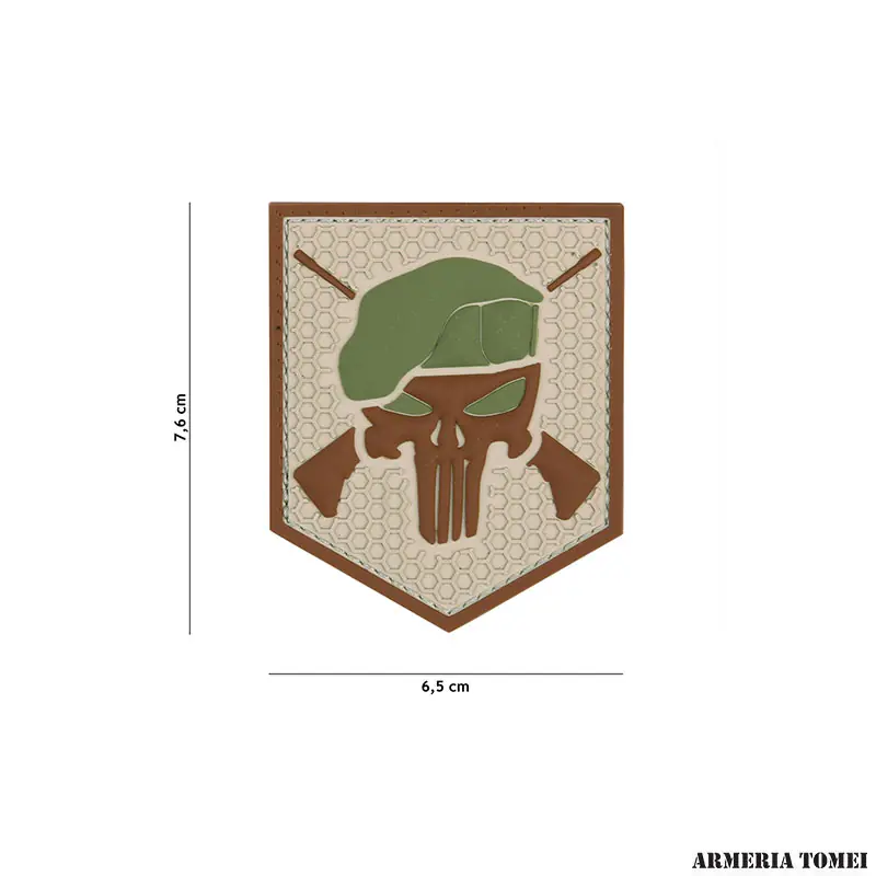 PATCH - 3D PVC COMMANDO PUNISHER COYOTE 13076