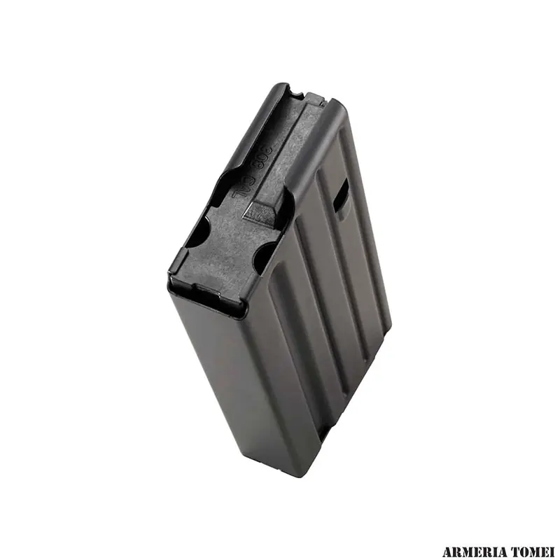 CARICATORE - DURAMAG Caricatore SS AR10/SR25 .308W., Acciaio Inox, 20 colpi, T360 Nero, Elevatore Arancione, Molla Everflex