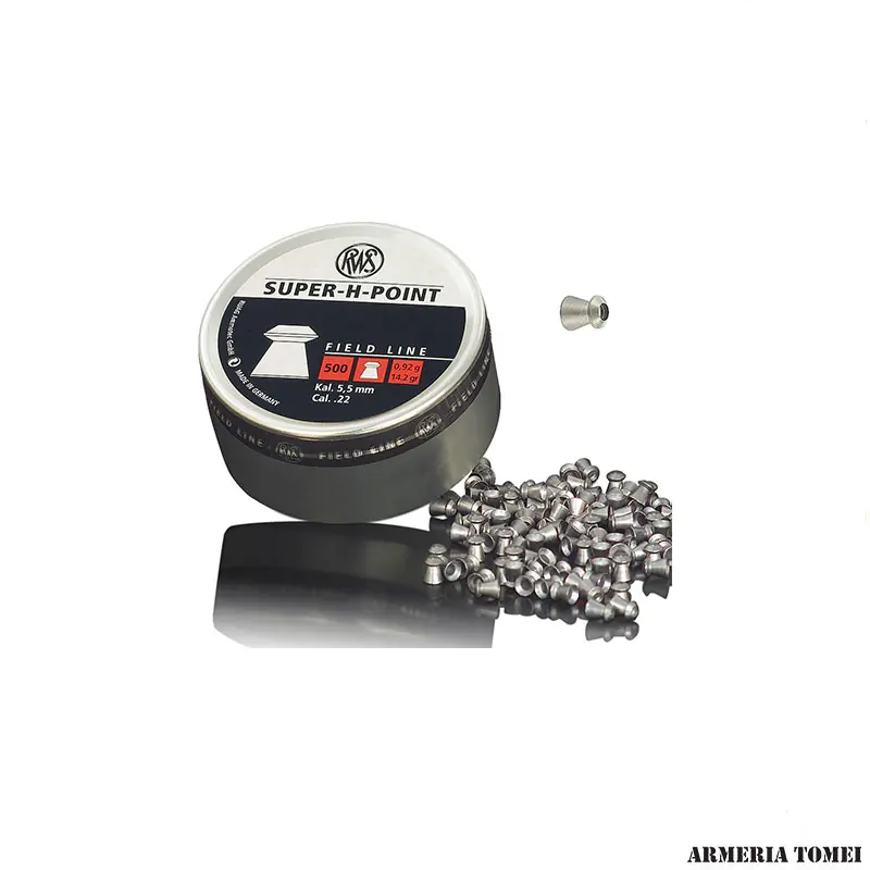 RWS - SUPER - H - POINT - FIELD LINE CAL 5,5 MM / .22 - 0,92 G / 14,2 GR CONF. 500 PZ.