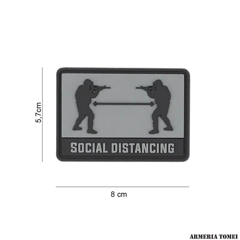PATCH - 3D PVC SOCIAL DISTANCE GRIGIO 8098