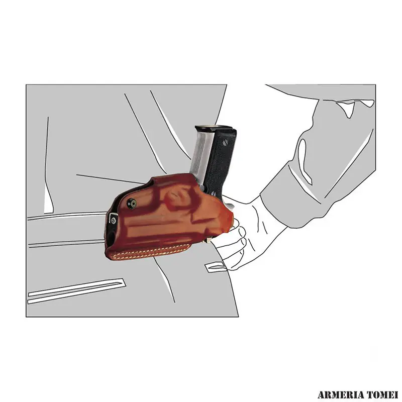 VEGA HOLSTER - N100 FONDINA IN CUOIO DA CINTURA A SGANCIO RAPIDO TRIPLO USO BERETTA 92/98