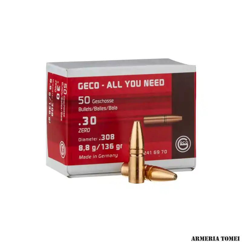 PALLE DA RICARICA - GECO - .30 ZERO (.308) 8,8g/136gr (50pz)