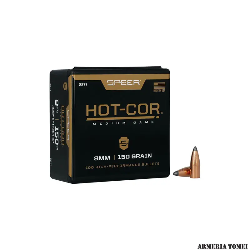 PALLE DA RICARICA - SPEER - HOT-COR 8MM 150GR .323 " SPITZER SP (100PZ)