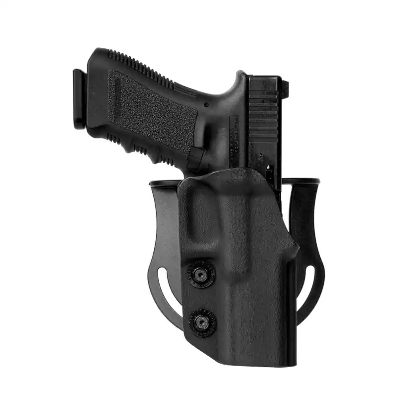 VEGA HOLSTER - FONDINA IN POLIMERO DA CINTURA CON DOPPI SUPPORTI INCLUSI "OPEN " GLOCK 17/19/22/23 (COLORE VERDE)