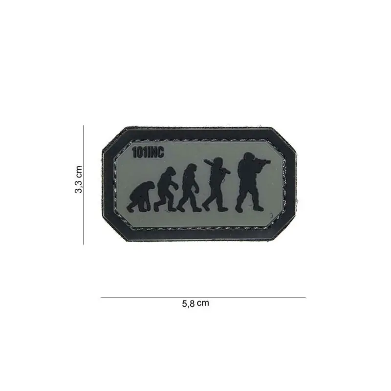 PATCH - TOPPA 3D IN PVC AIRSOFT EVOLUTION grigio/nero 14074